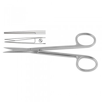 Small Model Operating Scissor Straight - Sharp/Sharp Stainless Steel, 12 cm - 4 3/4"